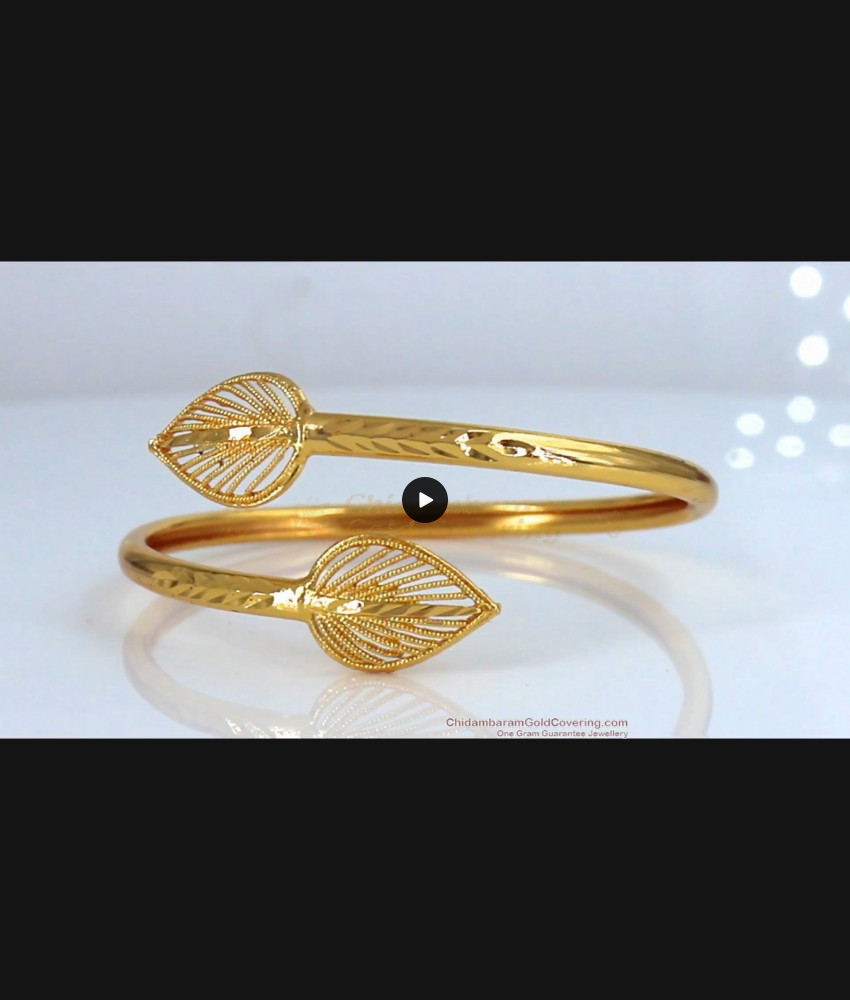 Simple Leaf Design Gold Bracelets for Daily Wear BRAC295