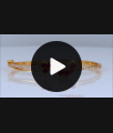 Latest Ruby White Stone Gold Open Type Bracelet BRAC313