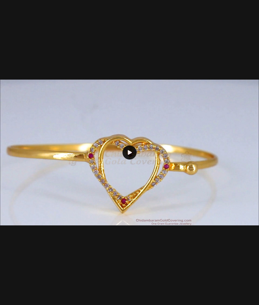 Fabulous Heart Design Gold Bracelets For Women BRAC345
