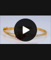 Beautiful Ruby Emerald Stone Gold Open Type Bracelets BRAC349