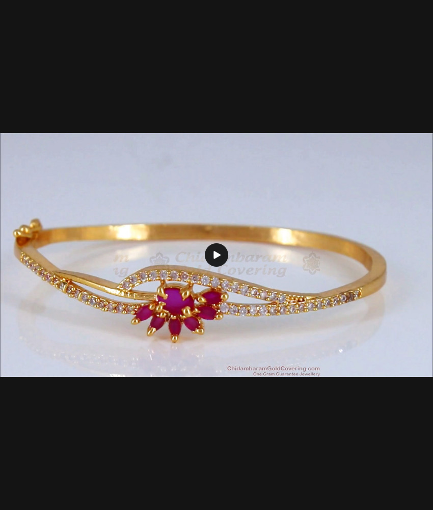 Party Wear Open Type Gold Bracelets For Ladies BRAC350