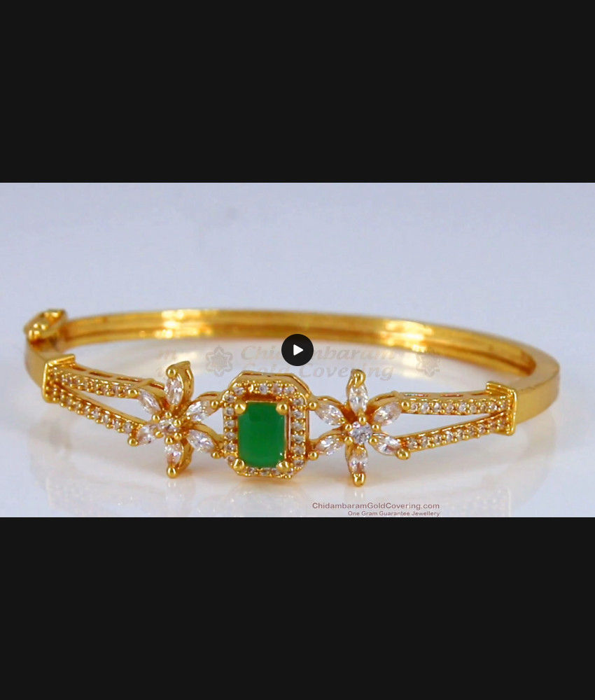 Elegant Emerald Stone Gold Bracelets For Womens Fashion Wear BRAC373