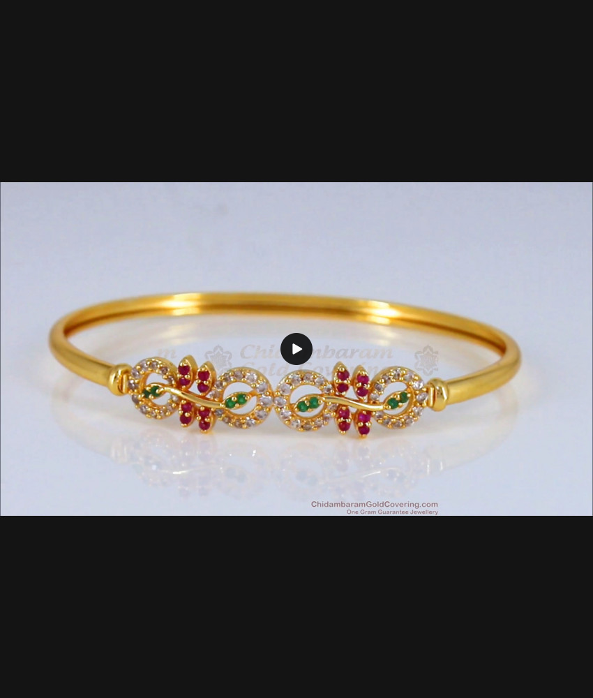 Colorful Multi Stone Gold Bracelets For Party Wear Collections BRAC375