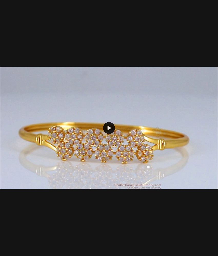 Trendy Diamond Stone Design Gold Bracelet For Party Wear BRAC392