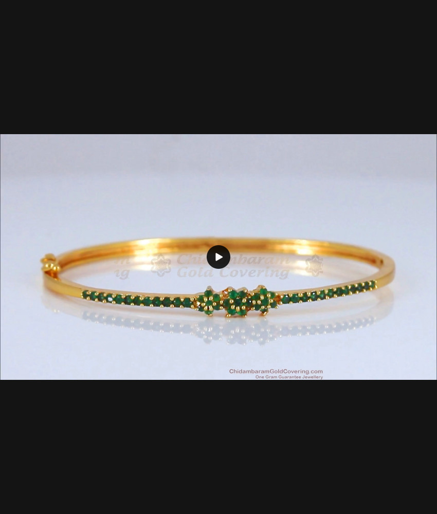 Beautiful Emerald Gold Bracelets For Girls Imitation Jewelry Collections BRAC409