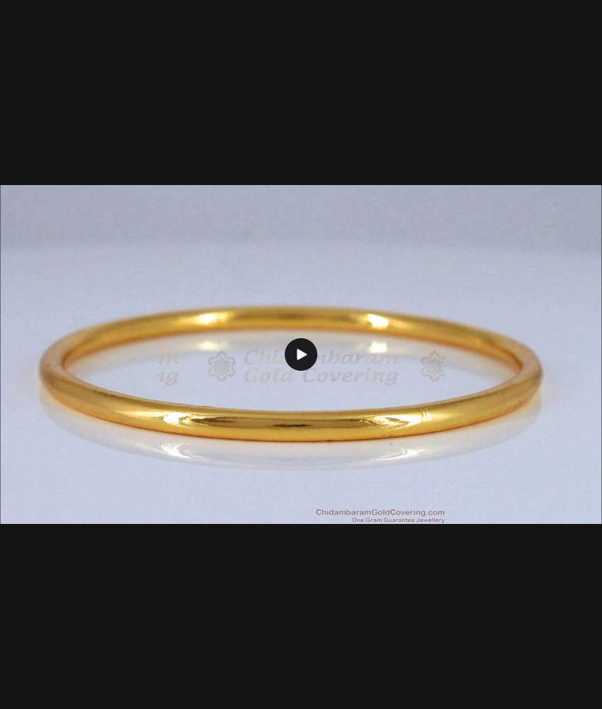 Thin Plain Original Impon Gold Bracelet Mens Daily Wear BRAC464