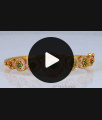 Trendy White Emerald Stone Open Type Gold Bracelet BRAC481