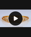 Modern Oval Shape CZ Stone Gold Bracelet Open Type BRAC493