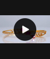 Gold Tone Diamond Ruby Stone Lock Type Bracelet BRAC524