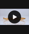 Floral White Ruby Stone Gold Bracelet Lock Type BRAC532