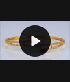 Latest Gold Bracelet Party Wear Design Ruby White Stone BRAC559