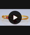 Stylish One Gram Gold Imitation Bracelet Full Ruby Stone BRAC564