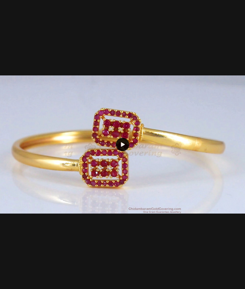 One Gram Gold Bracelet Collections Ruby Stone Jewelry Shop Online BRAC578