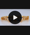 Gold Plated Bracelet Flower Design White Sapphire Stones BRAC580