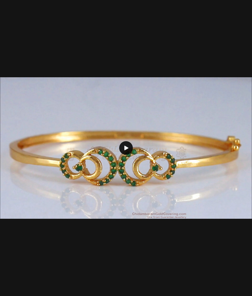 Fascinating Gold Bracelets Emerald Stone Womens Fashion Jewelry BRAC585