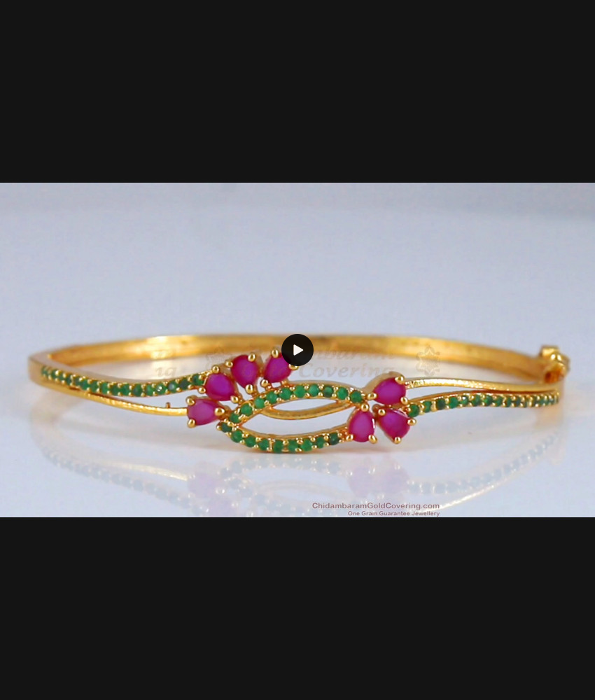 Multi Color Stone Gold Bracelet Online Fashion Jewelry Online BRAC589