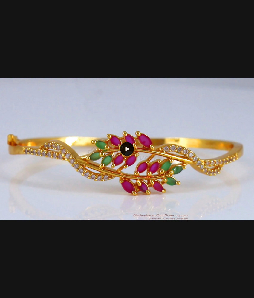 Top Picks Gold Bracelet Cz Multi Color Stone Imitation Jewelry BRAC592