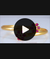 Floral Ruby Stone Gold Covering Bracelet Shop Online BRAC630