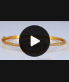 Broad White Crystals Gold Plated Bracelet Shop Online BRAC633