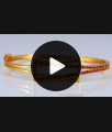 Stylish Gold Bracelet Ruby Stone Triangle Design Shop Online BRAC636