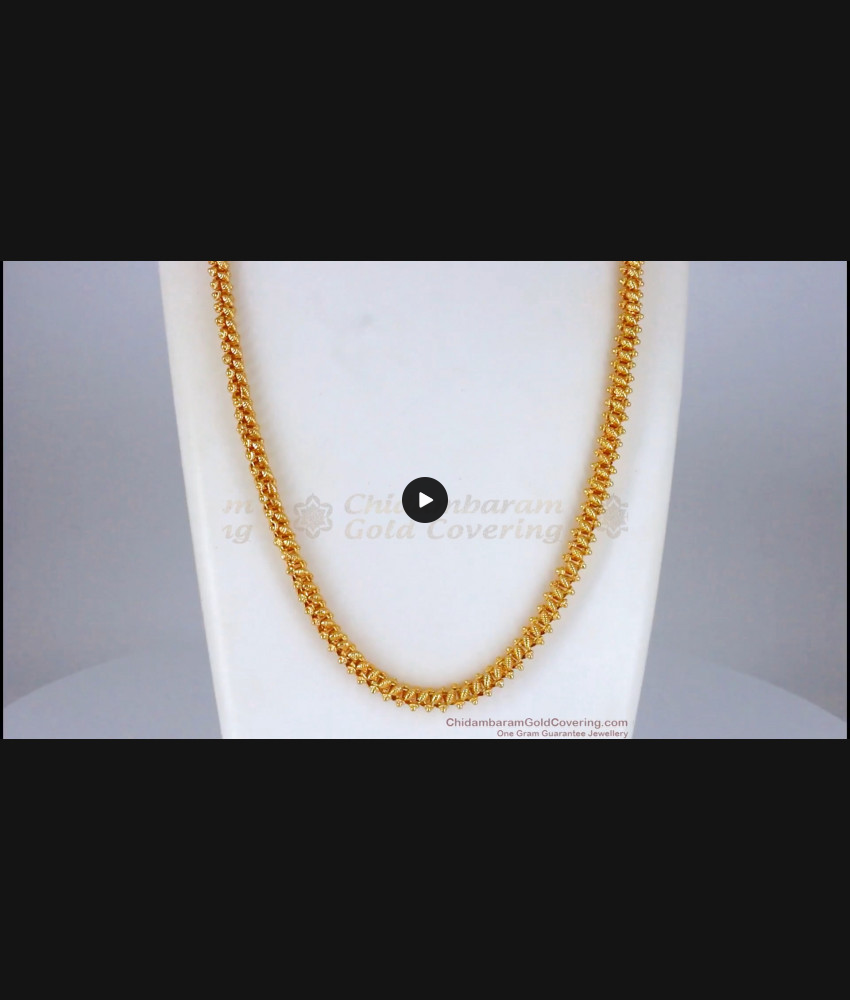 CDAS15-LG - 30 Inches Long South Indian Gold Chain Byzantine Jewelry For Gifting