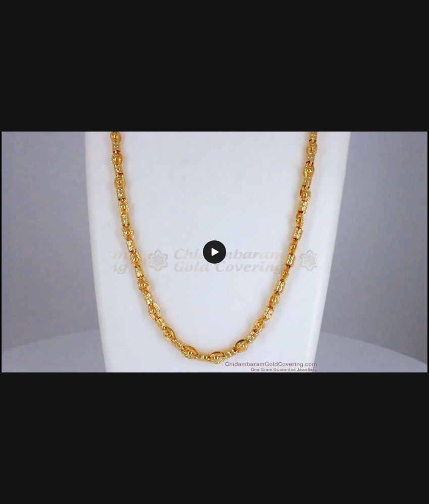 CDAS23 New Cylindrical One Gram Gold Chain Daily Wear Shop Online