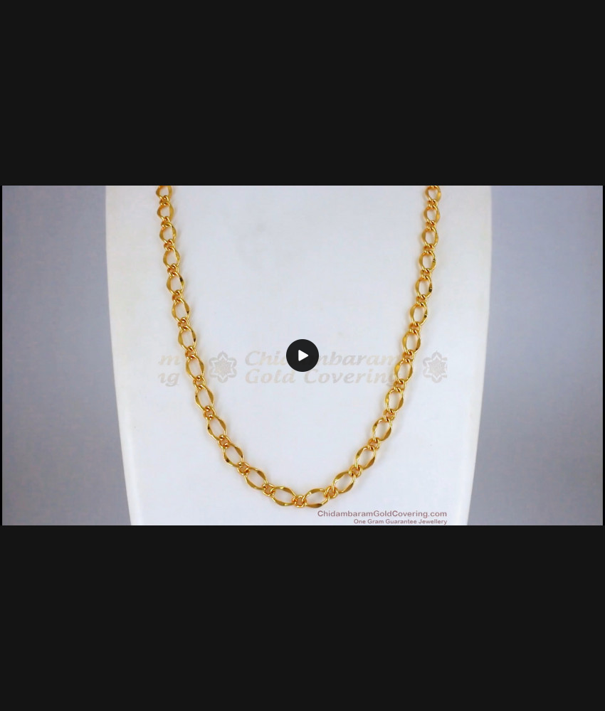 CGLM57 Link Model Design Mens Gold Long Chain Daily Wear