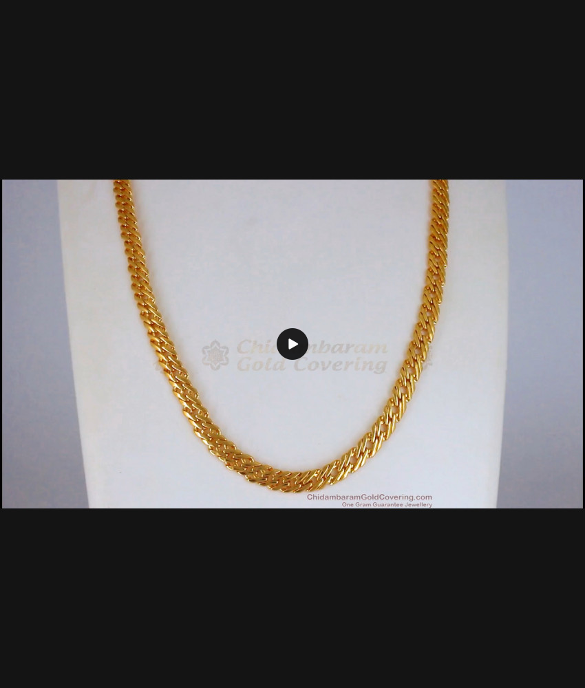 Daily Wear Collection Mens Gold Plated Thick Short Chains CHNS1085