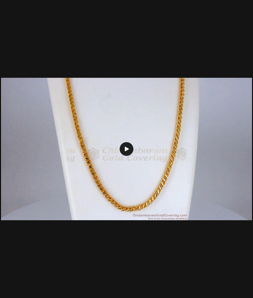 18 Inches Mens Daily Wear Gold Plated Short Chains CHNS1087