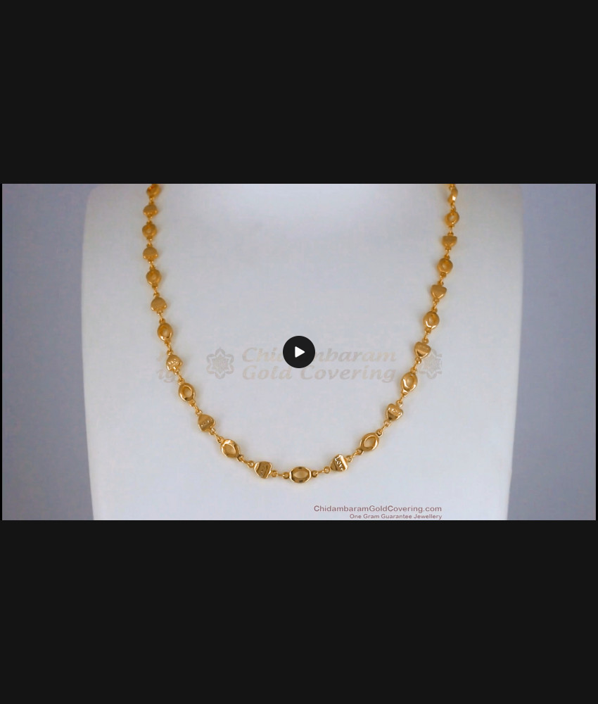 Latest Love Stamped Gold Chain For Daily Wear CHNS1110