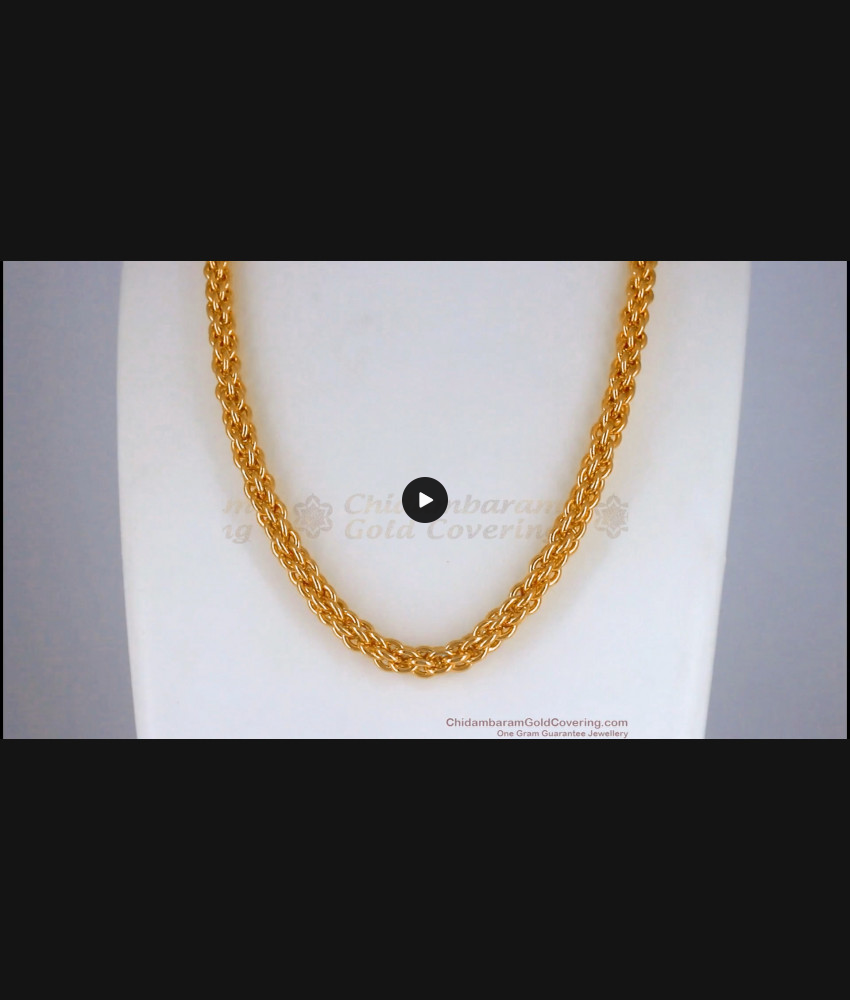 High Quality Thick Gold Plated Chain For Men Spiral Design CHNS1113