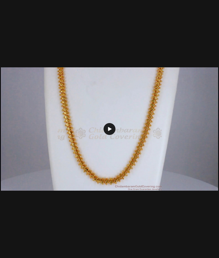 CHRT58 Oval Design Gold Beads Chain Regular Use