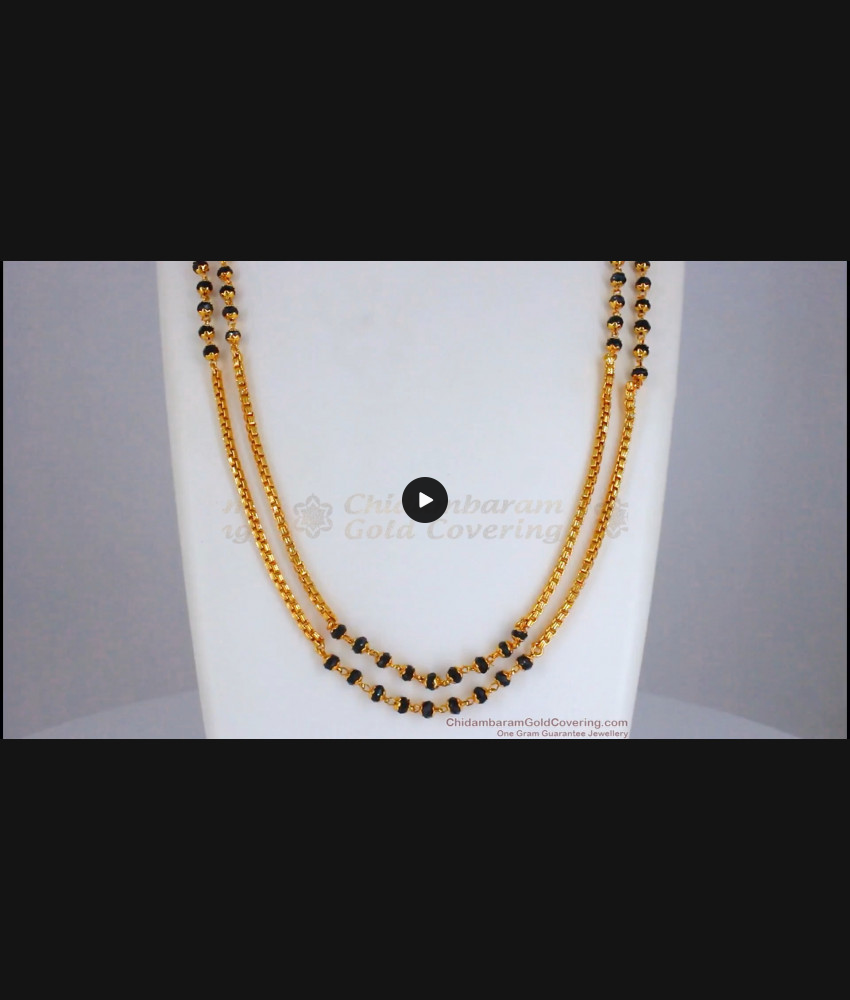 CKMN104 Black Beads Traditional Chain daily Wear Shop Online