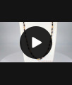 CKMN75 - Black Crystal Design Gold Beads Daily Wear Chain Collections CKMN75 - Black Crystal Design Gold Beads Daily Wear Chain Collections