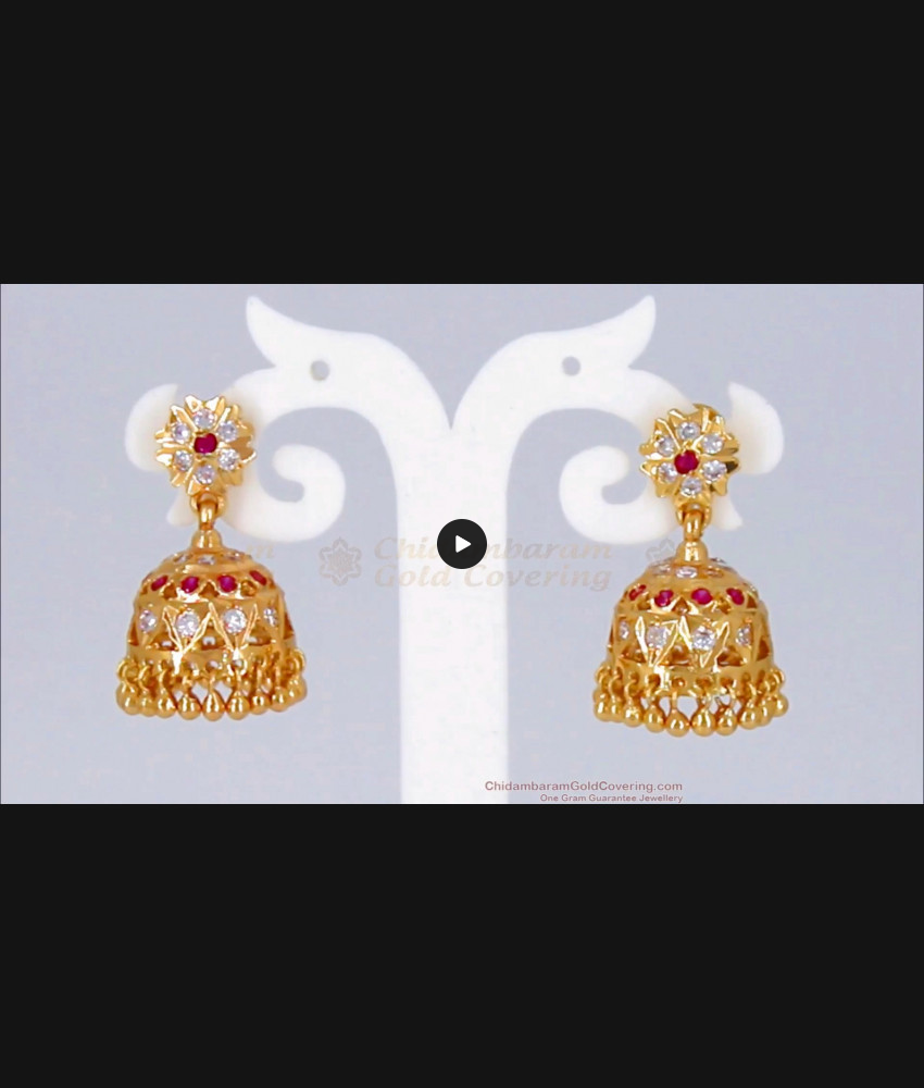 Gold Jimiki Design Impon Earrings For Wedding Wear ER2221
