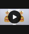 Amazing Ruby Emerald Gold Jhimiki Earrings For Bridal Wear ER2296 Amazing Ruby Emerald Gold Jhimiki Earrings For Bridal Wear ER2296