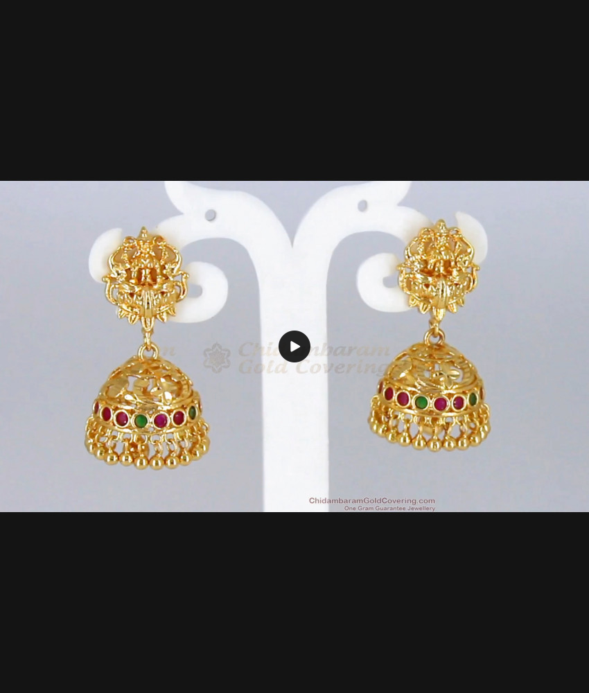 Traditional Lakshmi Design Big Jhumkas For Party Wear ER2314