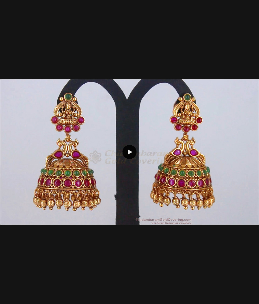 Premium Peacock Lakshmi Original Antique Jimiki Earrings ER2728