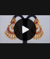 New Arrivals Ruby Stone Dangler Matt Antique Chandbali Earrings ER2741