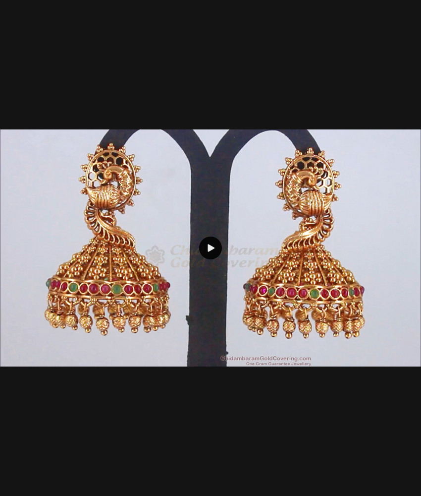Grand Bridal Wear Antique Earring Nagas Jewellery Collections ER2836