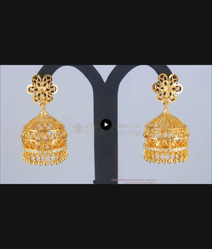 Trendy One Gram Gold Jhumkas Earring Bridal Wear ER3275