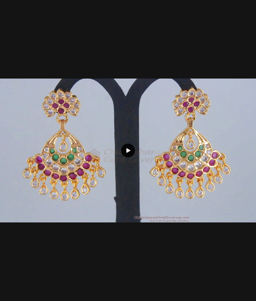 High Quality Dangler Gold Impon Earring Bridal Collection ER3287