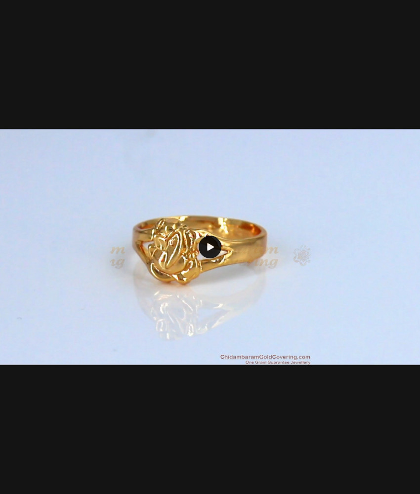 Vinayagar Design Original Impon Finger Ring Collections From Chidambaram Gold Covering FR1103 Vinayagar Design Original Impon Finger Ring Collections From Chidambaram Gold Covering FR1103