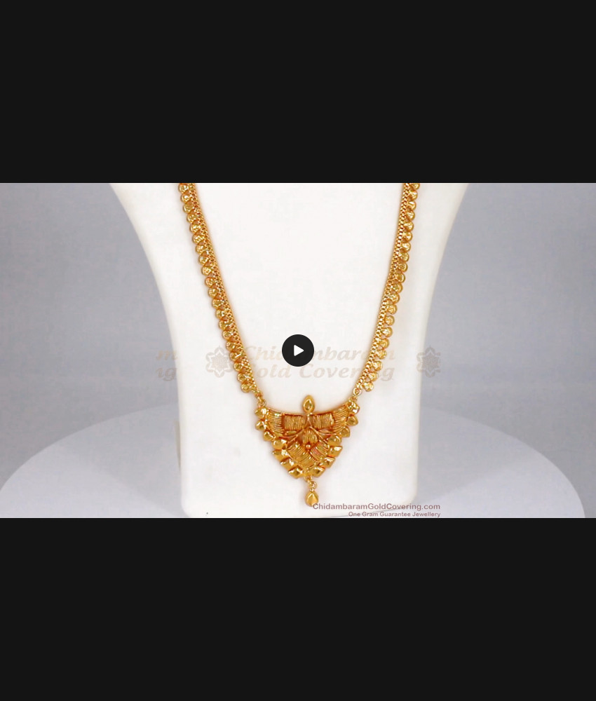 Gorgeous Culcutta Gold Long Haram Chain With Dollar HR1801