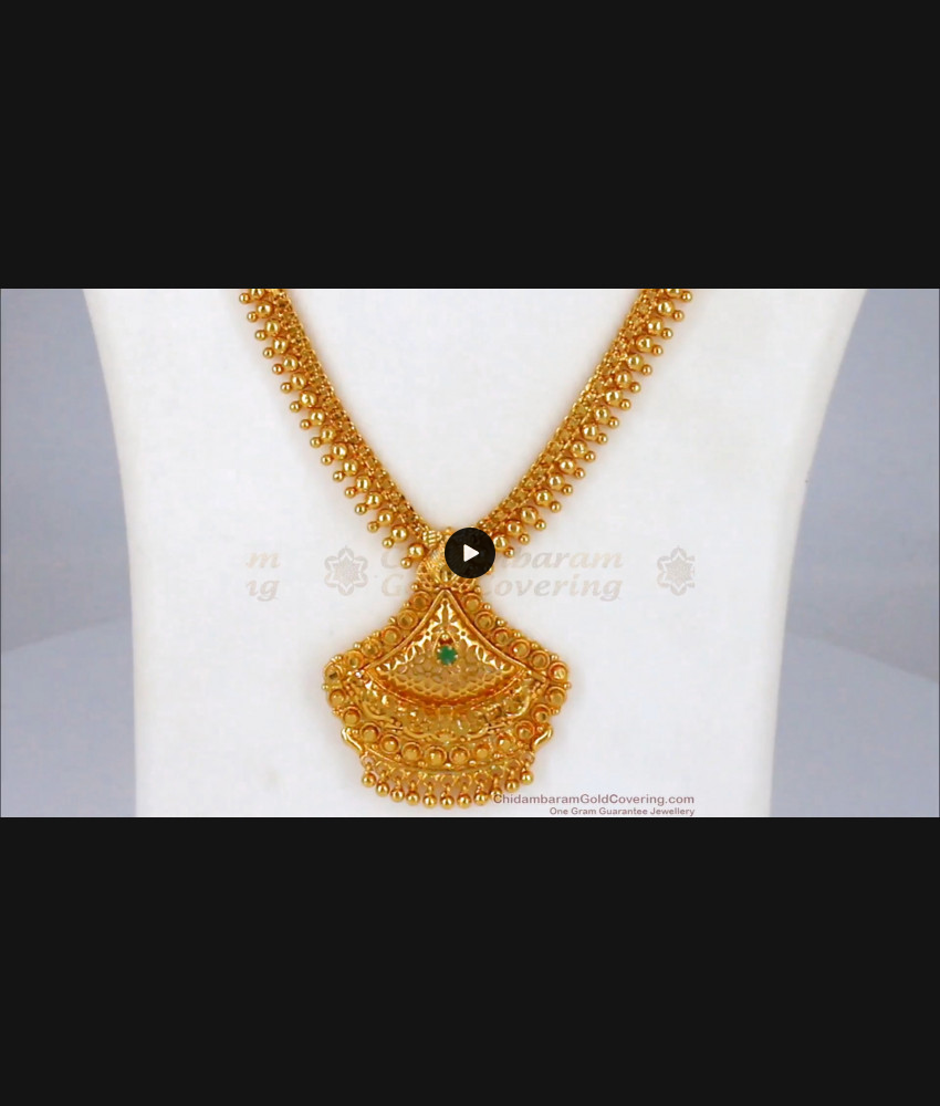 Handcrafted Design One Gram Gold Haram Bridal Jewelry HR1849