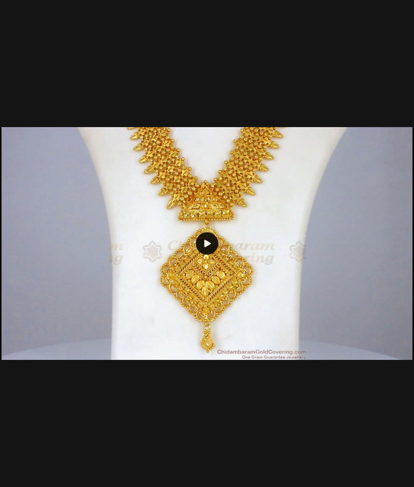 Grand Bridal Wear Gold Forming Haram Earrings Set HR2120