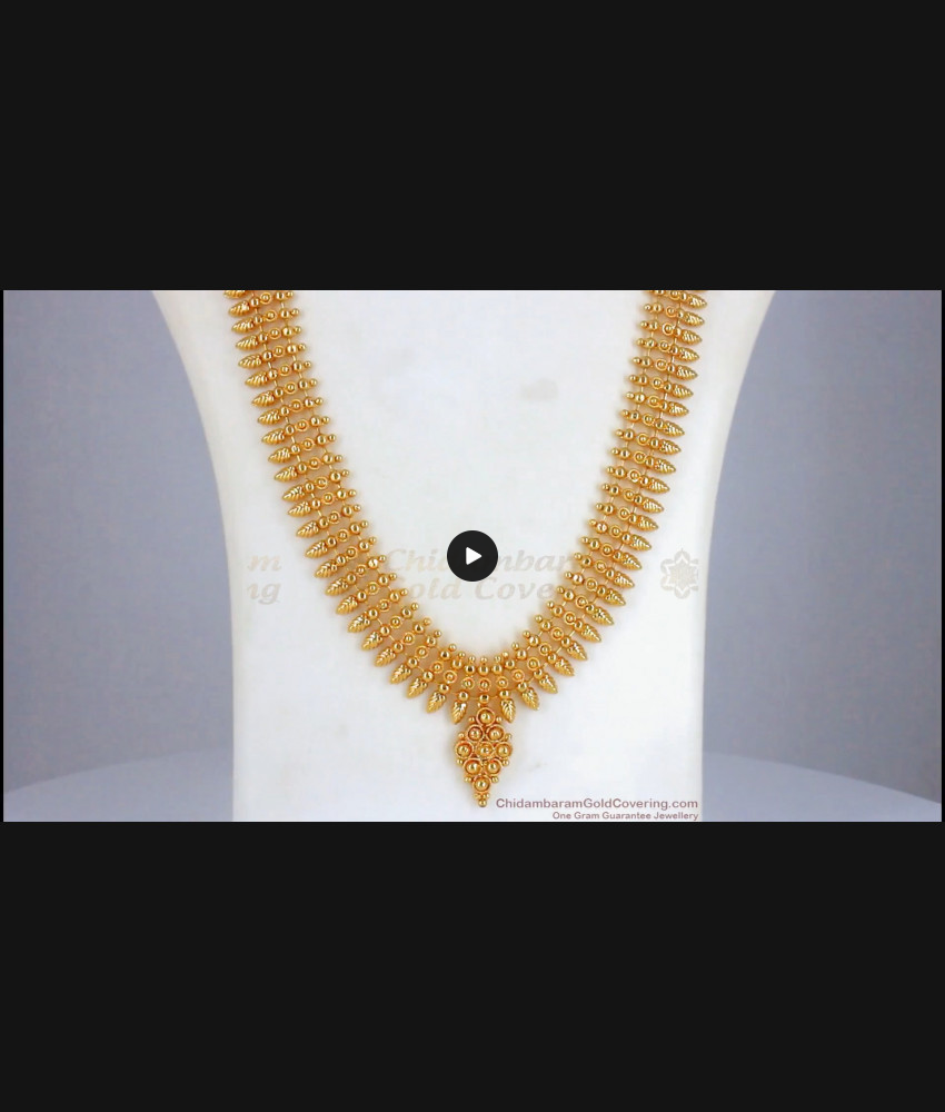 Traditional Mullai Poo Small Beads Dollar Gold Haaram HR2166