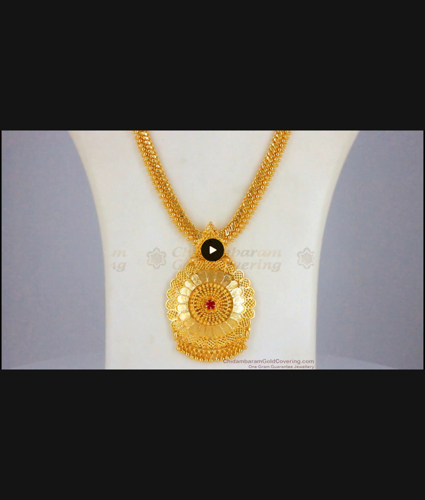 Handcrafted Gold Plated Haaram Ruby Stone Traditional Indian jewelry HR2239