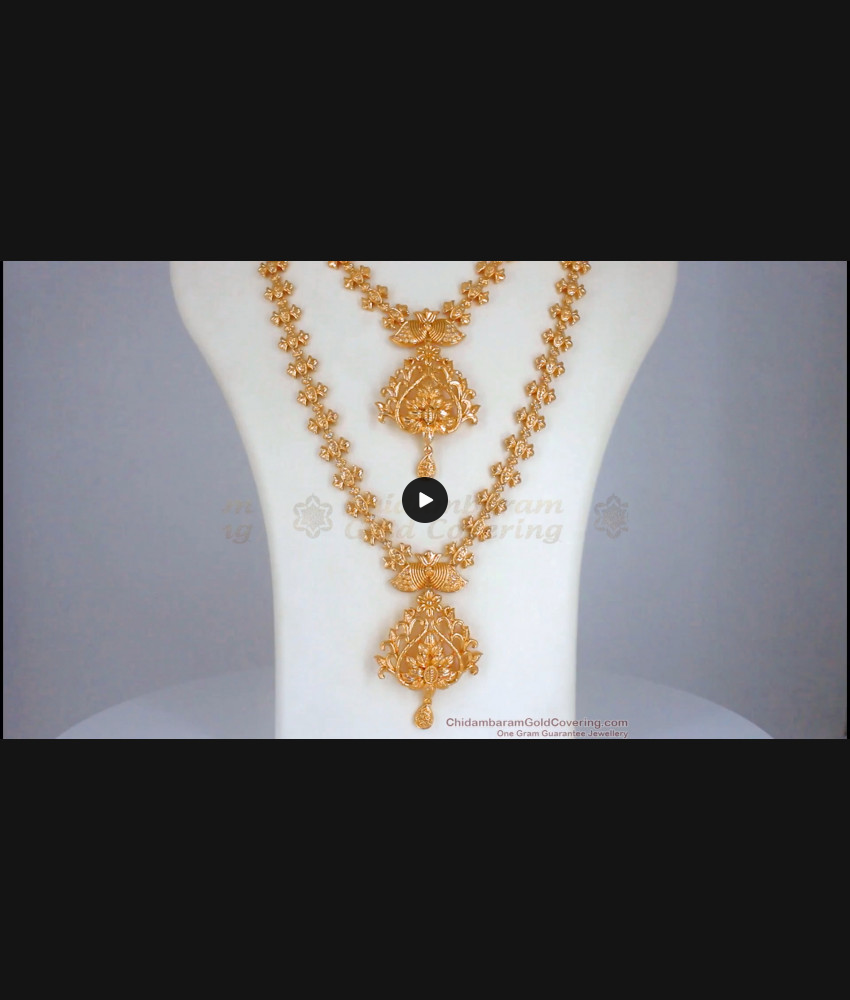 Grand Long Haram Gold Imitation Jewelry Necklace Combo Set HR2262