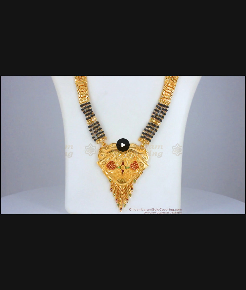 Lastest 30 Inch Meenakaari Design Forming Mangalsutra Haaram HR2275